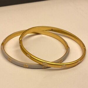 Madewell Gold Floral Bangles